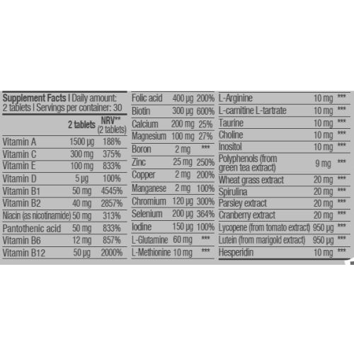 MULTIVITAMIN FOR MEN 60 TABS BIOTECH