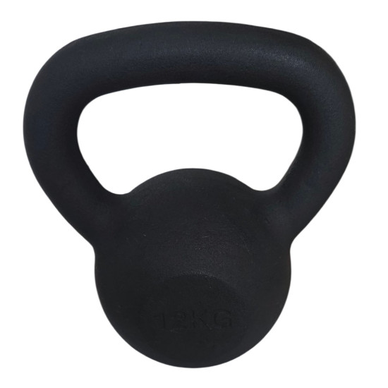KETTLEBELL 12KG BLACK MAT OPTIMUM