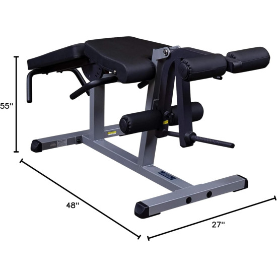 Body-Solid Seated Leg Extension & Supine Curl-Black