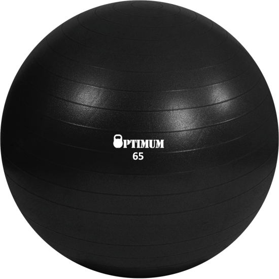 GYM BALL 65CM (ΜΑΥΡΗ) ANTI-BURST 1100GR OPTIMUM