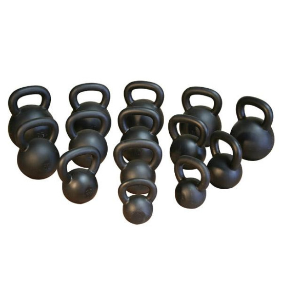 KETTLEBELL 12KG BLACK MAT OPTIMUM